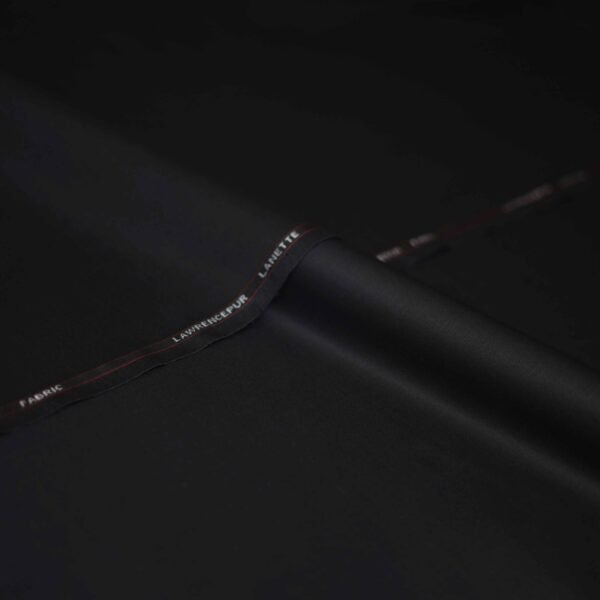 Black Plain Lannette Suiting Fabric