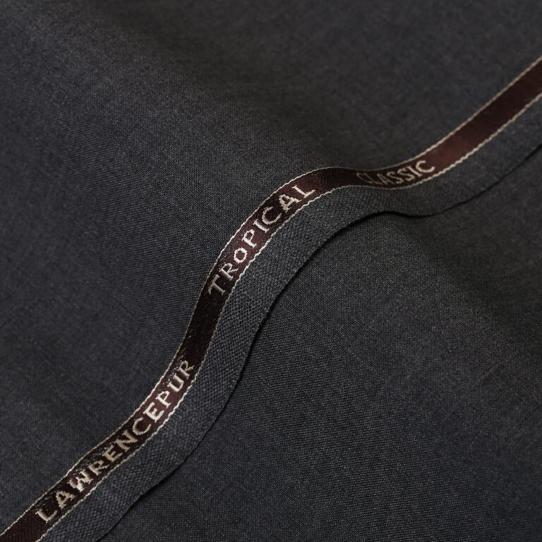 Plain-Anchor Grey, Tropical Classic Wool Blend / Poly Wool Suiting Fabric - Image 1