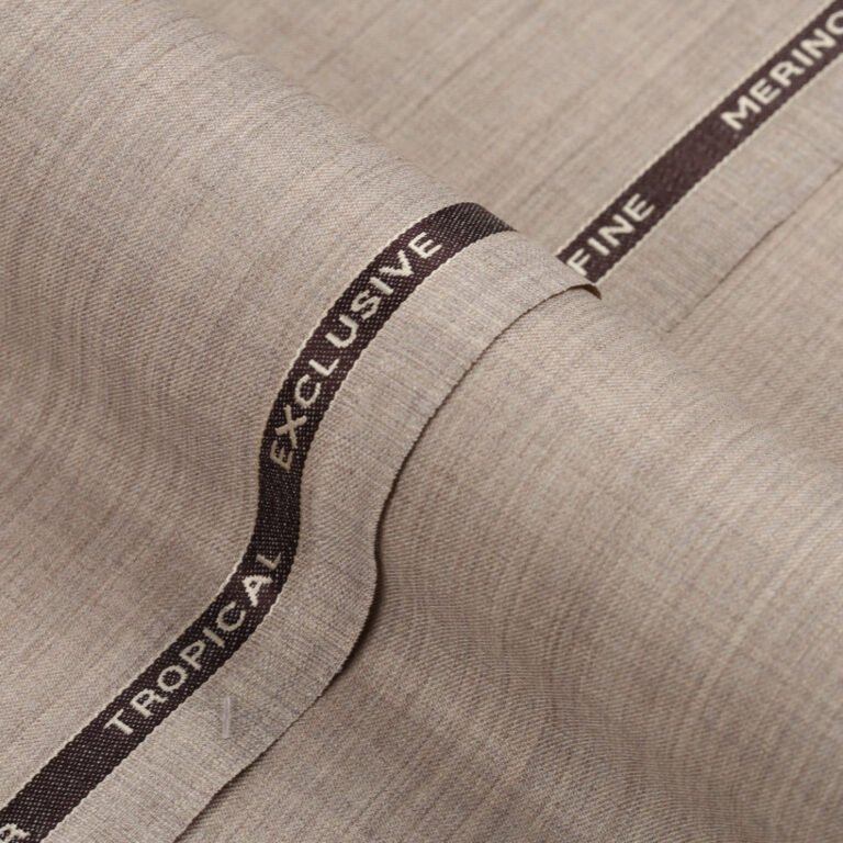 Plain-Firewood Brown, Wool Blend, Tropical Exclusive Suiting Fabric - Image 1