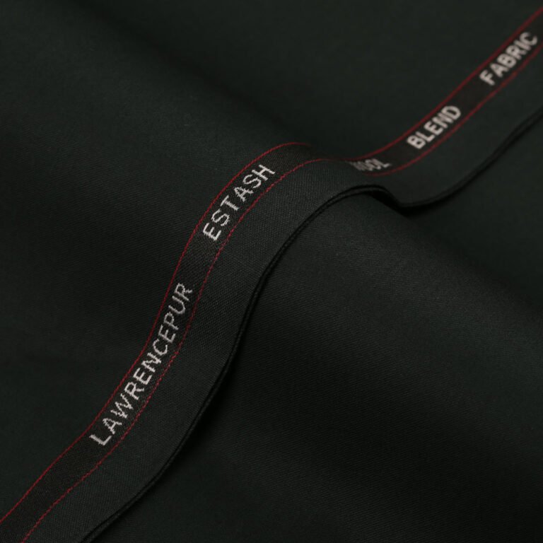 Plain-Forest Green, Wool Blend, Estash Suiting Fabric - Image 1