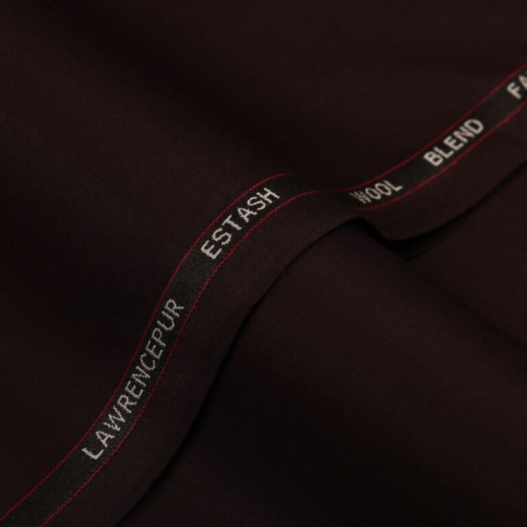 Plain-Maroon, Wool Blend, Estash Suiting Fabric - Image 1