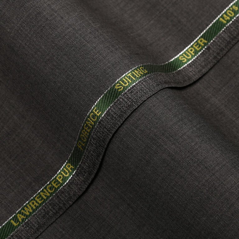 Plain-Medium Grey, S 140s Pure Wool, Florence Suiting Fabric - Image 1