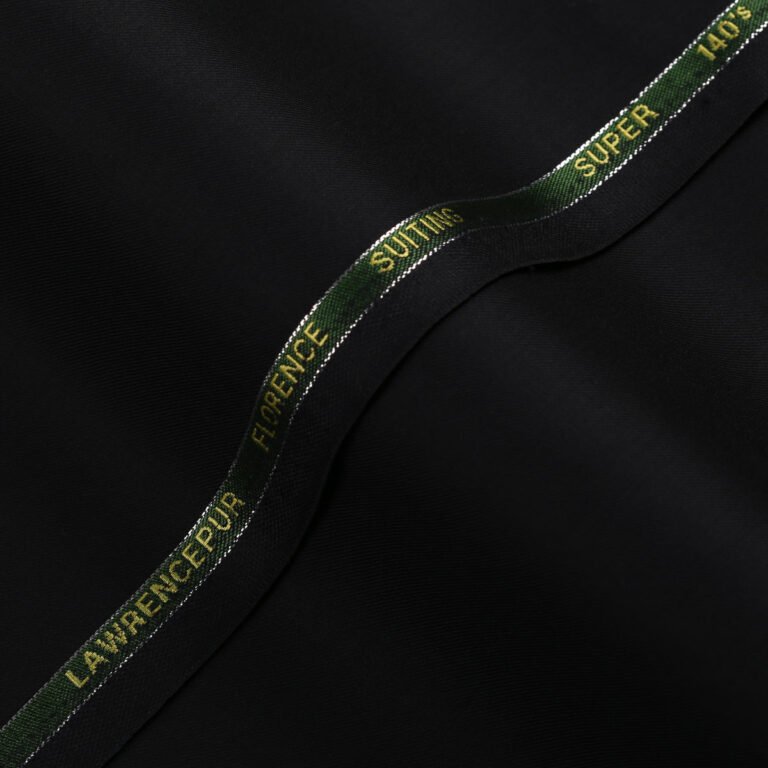 Plain-Midnight Blue, S 140s Pure Wool, Florence Suiting Fabric - Image 1