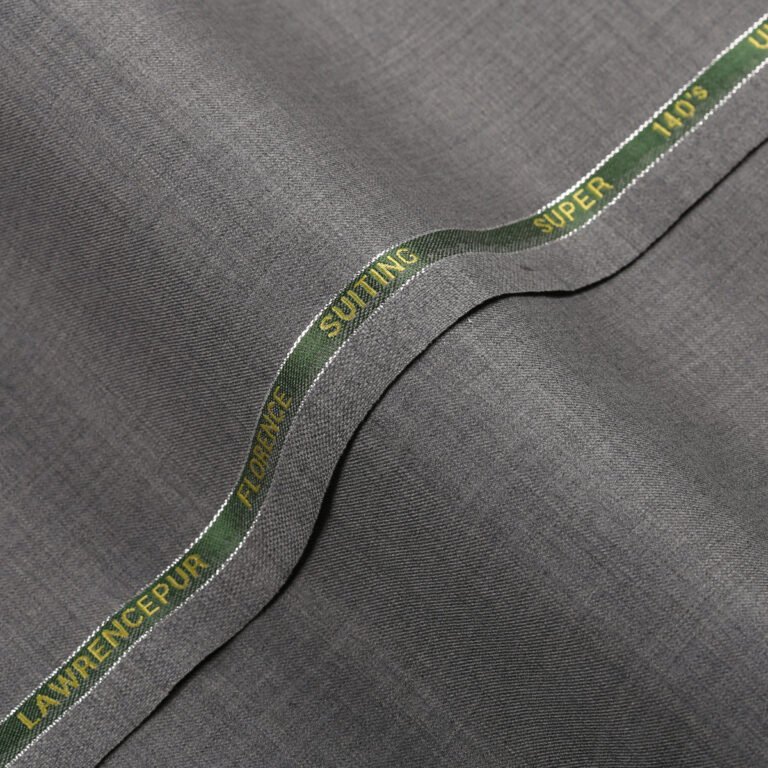 Plain-Silver Grey, S 140s Pure Wool, Florence Suiting Fabric - Image 1