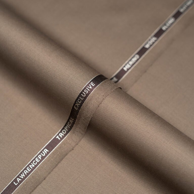 Rustic Brown Plain, Wool Blend, Tropical Exclusive Suiting Fabric - Image 1