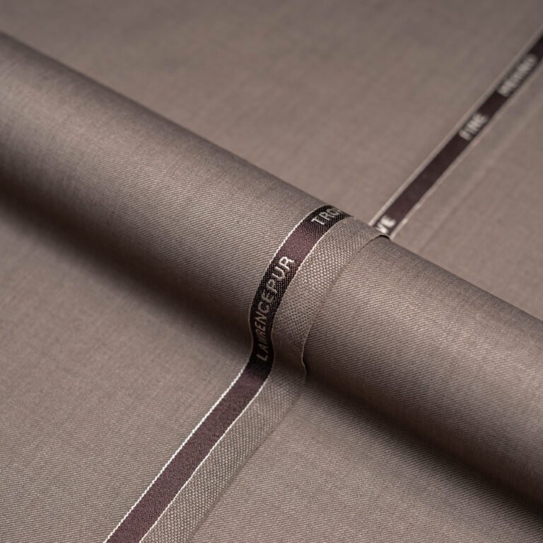 Slate Brown Plain Wool Blend, Tropical Exclusive Suiting Fabric - Image 1