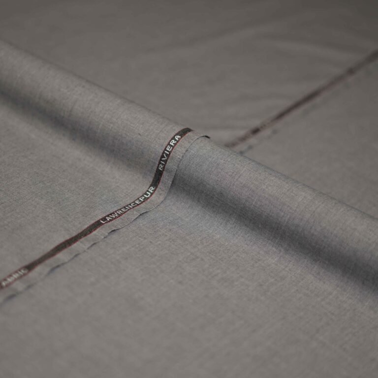 Slate Grey Plain Riviera Suiting Fabric - Image 1