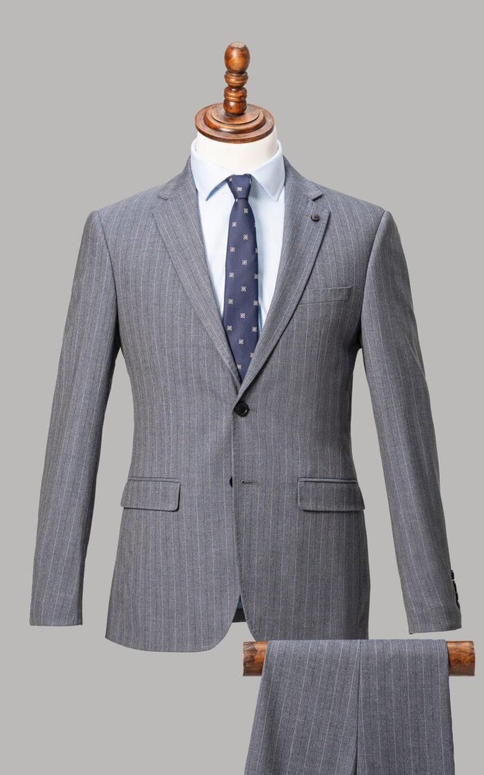 2 PIECE SUIT BLUE GREY - Image 1