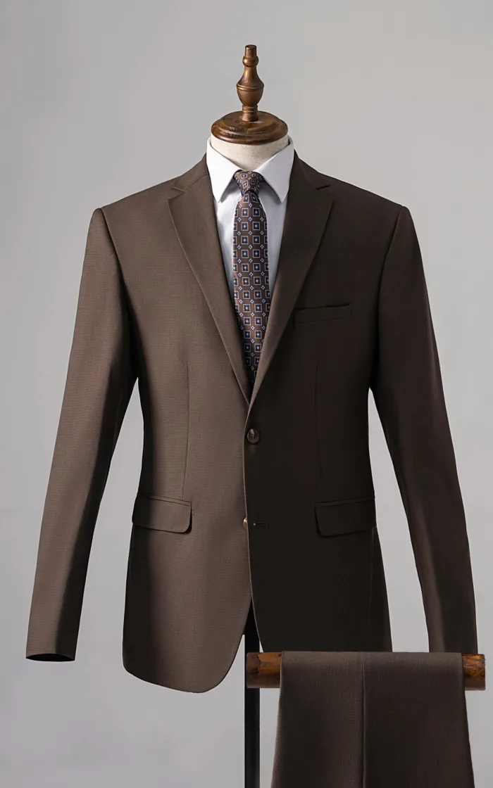 2 PIECE SUIT LIGHT BROWN - Image 1
