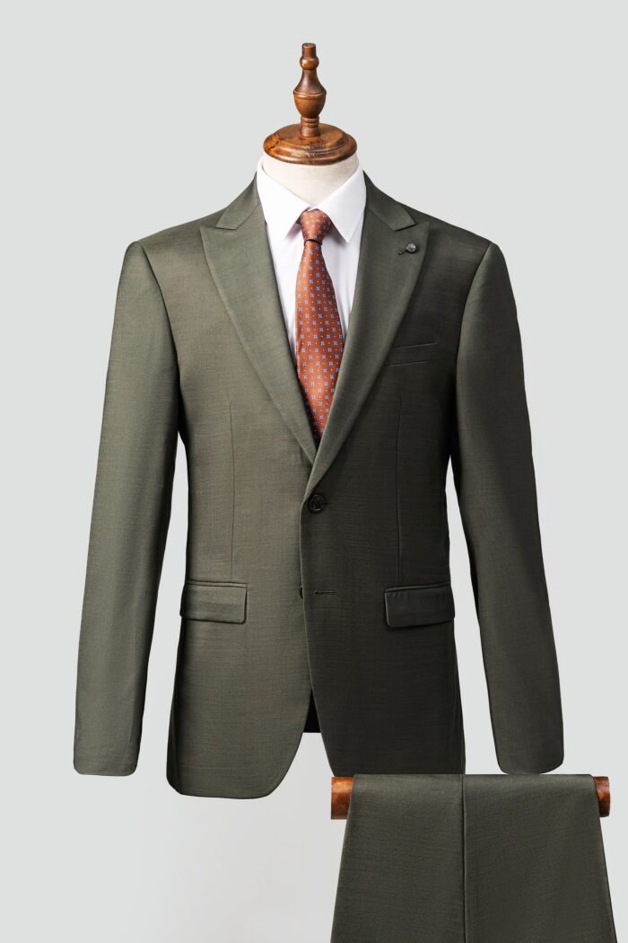 2 PIECE SUIT SLIM FIT DARK OLIVE - Image 1