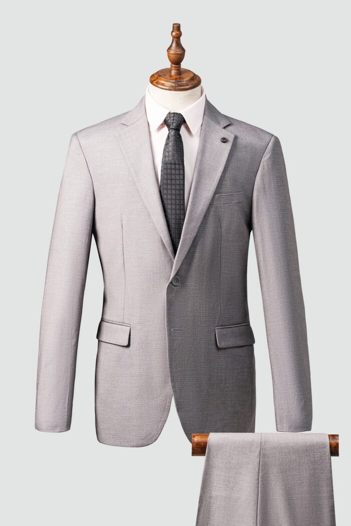 2 PIECE SUIT SLIM FIT LIGHT GREY - Image 1