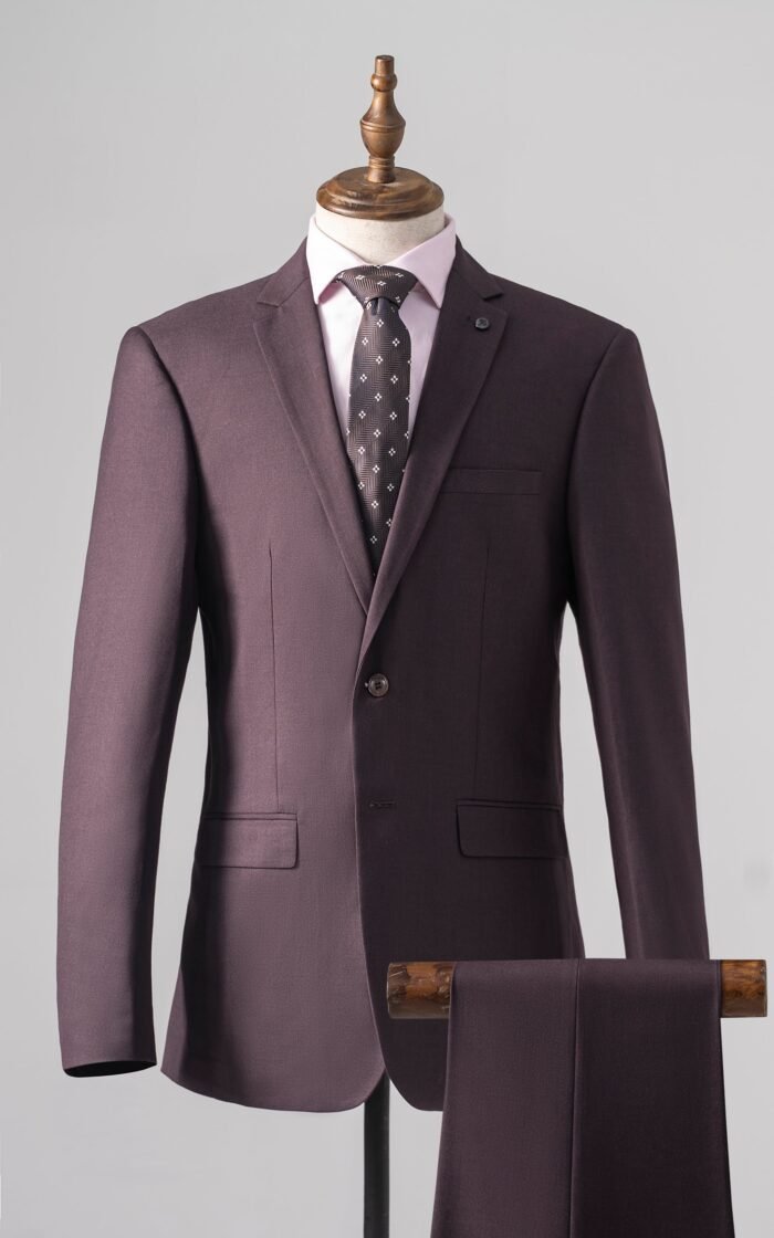 2 PIECE SUIT SLIM FIT MAROON - Image 1