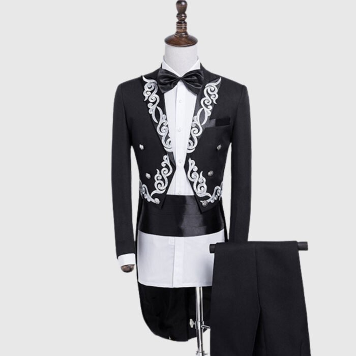 Black British Morning Tuxedo Suit For Men - Image 1