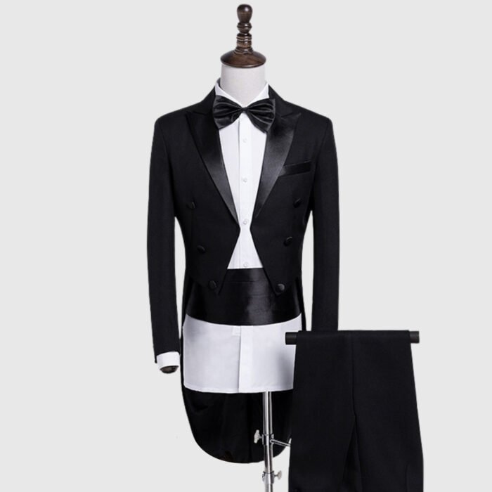 Black Morning Tuxedo Suit - Image 1