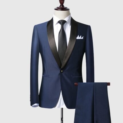 Blue 2-Piece Wedding Tuxedo Suits