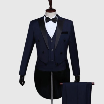 Blue British Morning Tuxedo Suit for Men