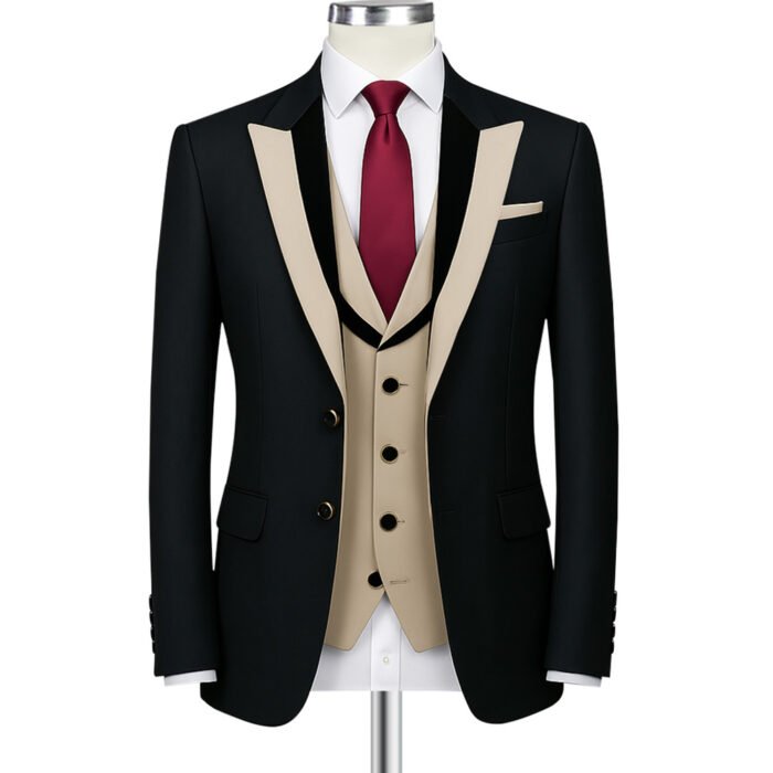 Buy Best Custom Black and Cream Tuxedo - Andre Emilio - Image 1