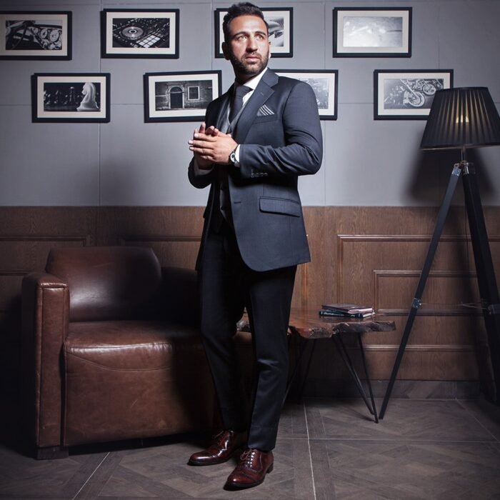 Buy Charcoal Grey 3 Piece Suit for Men | Andre Emilio - Image 1