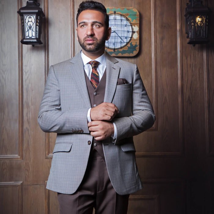 Buy Classic 3 Piece Chocolate Brown Suit for Men - Image 1
