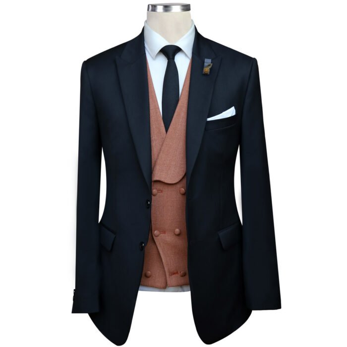 Buy Dark Gray & Peach Suit for Men | Free shipping - Image 1