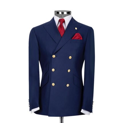 Buy Dark Navy Blue Double Breasted Suit - Andre Emilio