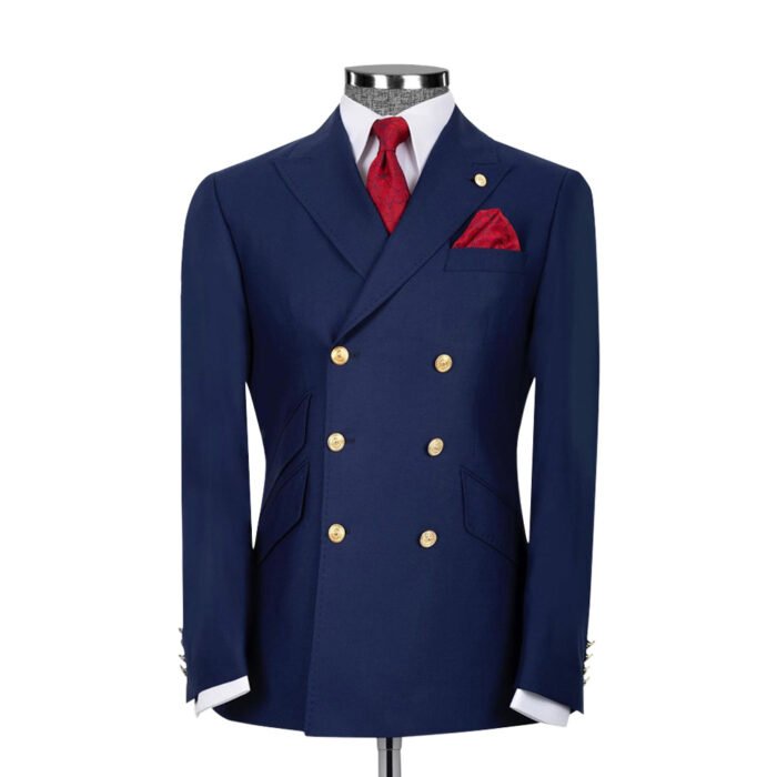 Buy Dark Navy Blue Double Breasted Suit - Andre Emilio - Image 1