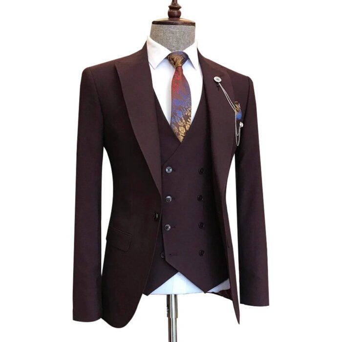 Buy Maroon 3 Piece Suit - Andre Emilio | Free Shipping - Image 1