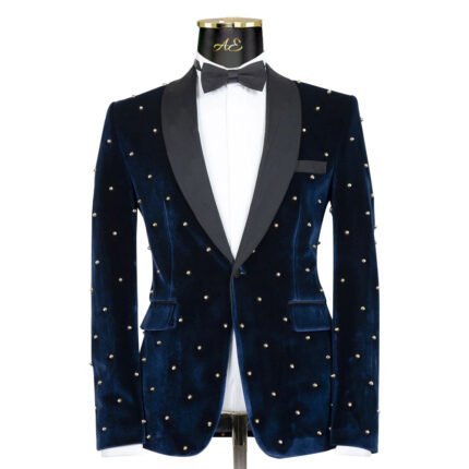 Buy Midnight Dark Blue Velvet Tuxedo by Andre Emilio