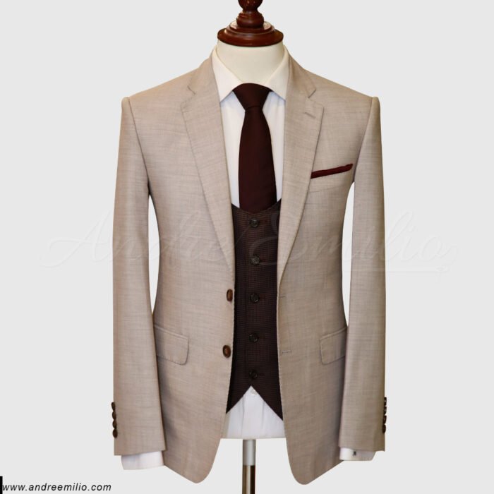 Buy Off White Three Piece Suit for Men - Andre Emilio - Image 1