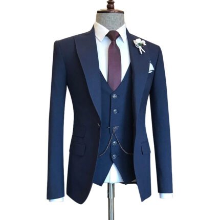 Custom Made Blue Suit - Free Shipping