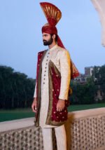 Foan Karandi Traditional plain Sherwani