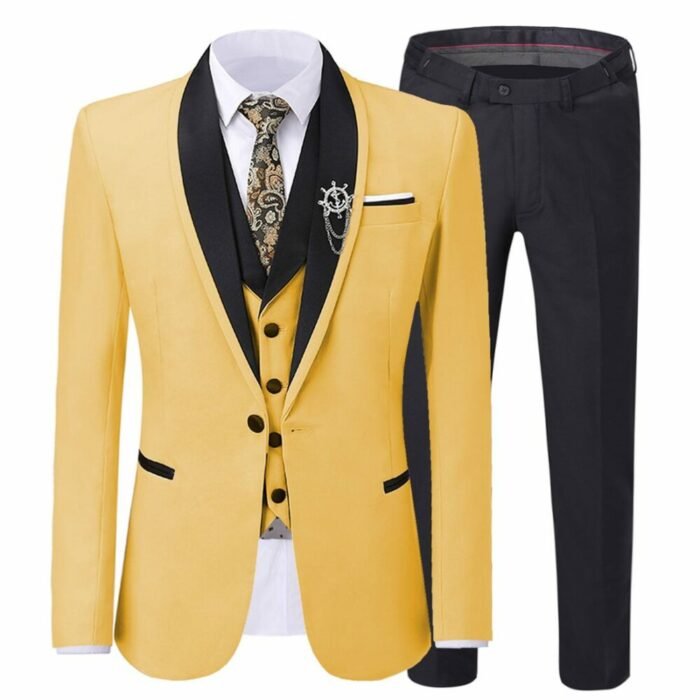 Get Now Yellow Tuxedo Suit for Wedding - Andre Emilio - Image 1