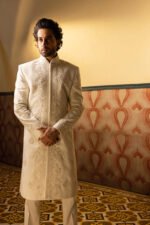 IVORY FLORAL SHERWANI - Image 2