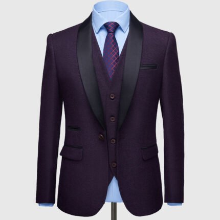 Men Burgundy Tuxedo