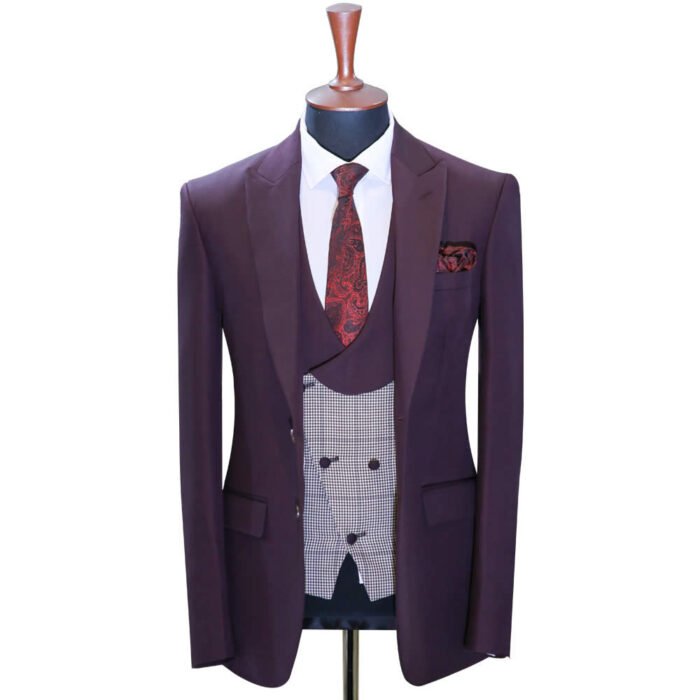 Men Dark Purple Suit - Andre Emilio - Image 1