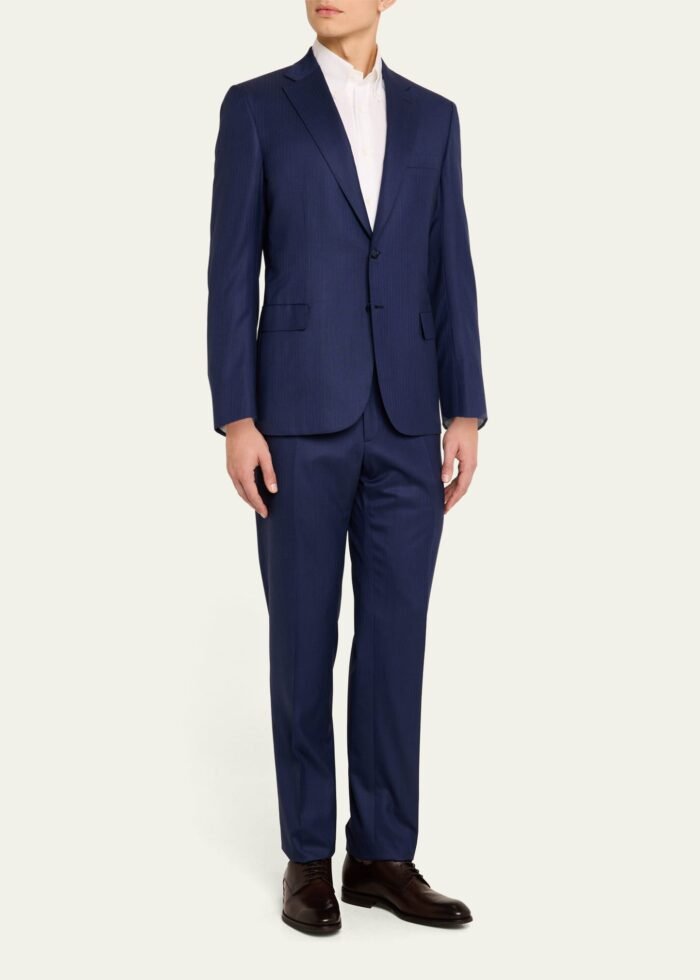 Men's Brunico Tonal Striped Suit - Image 2