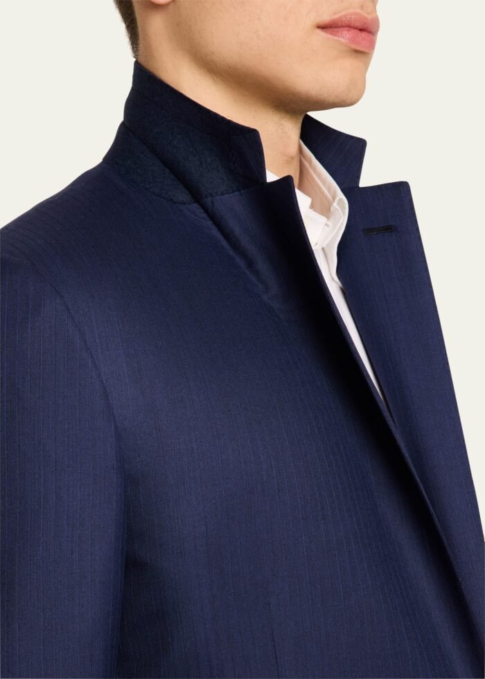 Men's Brunico Tonal Striped Suit - Image 8