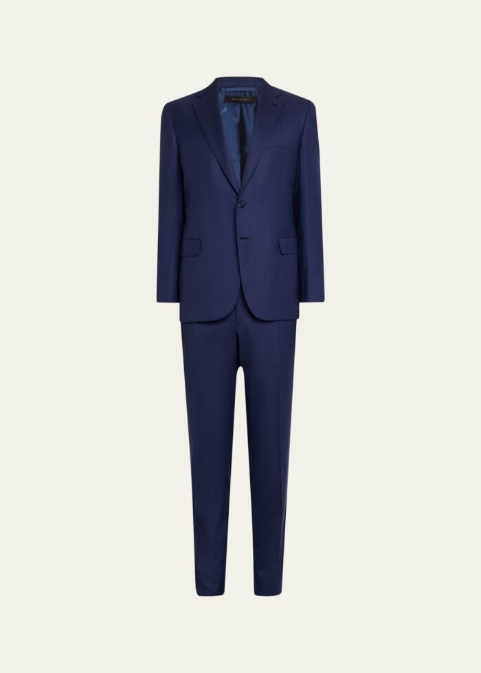 Men's Brunico Tonal Striped Suit - Image 1