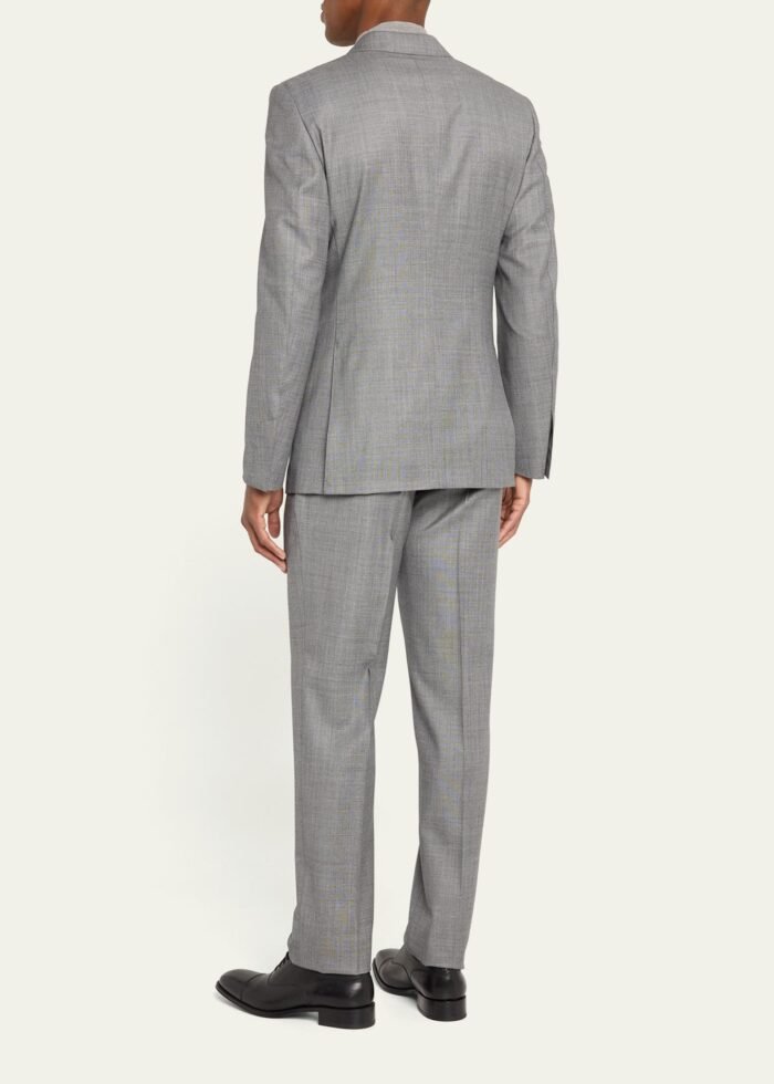 Men's Modern Fit Sharkskin Suit - Image 3