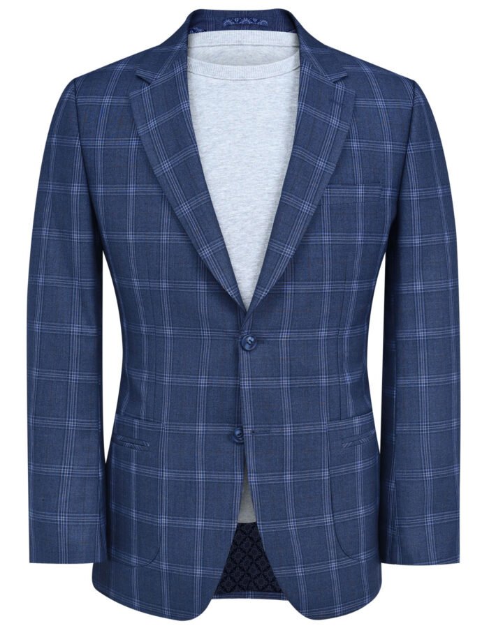 Mens Navy Smart Fit Coat - Image 1