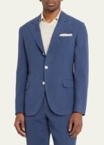 Men's Solid Linen Suit - Image 3