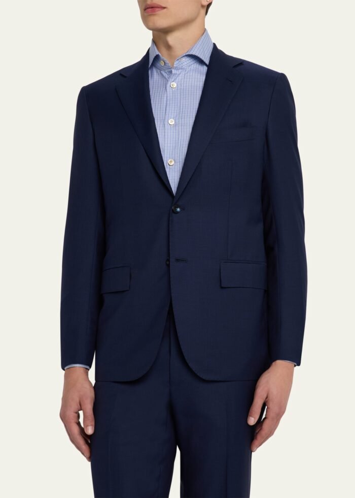 Men's Super 160s Tonal Micro-Stripe Suit - Image 4