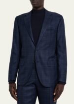 Men's Tonal Plaid Cashmere Two-Piece Suit - Image 4
