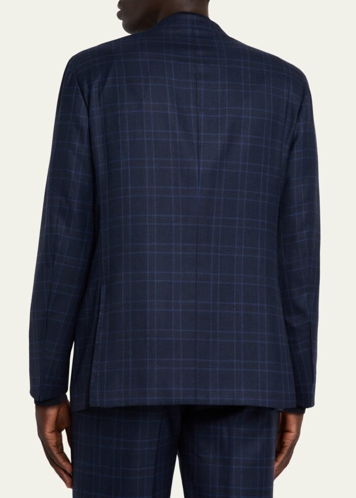 Men's Tonal Plaid Cashmere Two-Piece Suit - Image 5