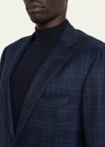 Men's Tonal Plaid Cashmere Two-Piece Suit - Image 6