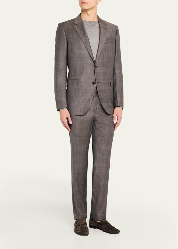 Men's Trofeo Melange Plaid Suit - Image 2