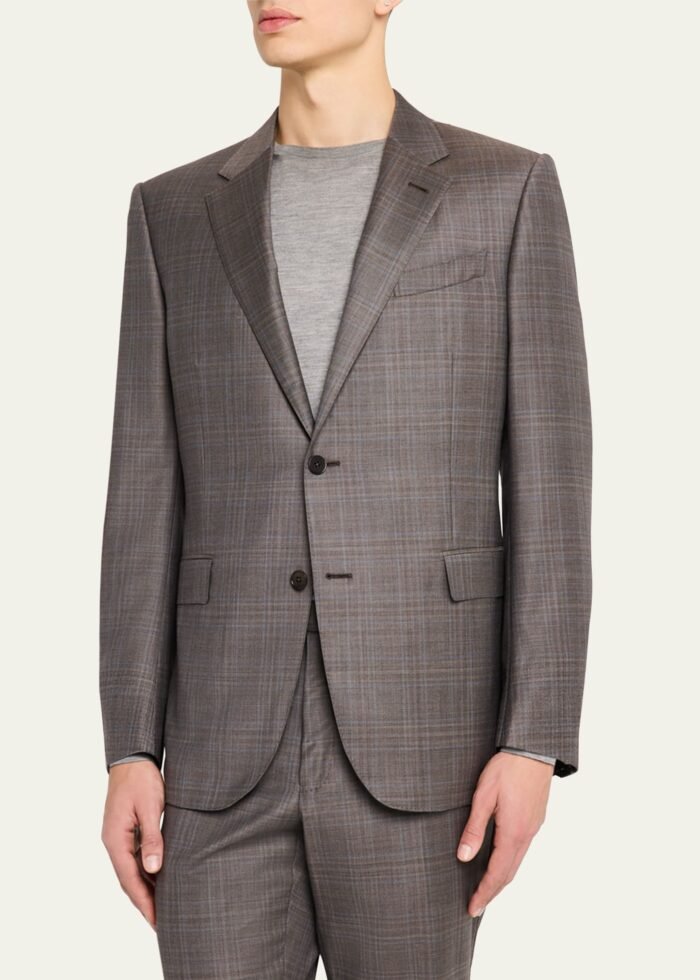 Men's Trofeo Melange Plaid Suit - Image 4