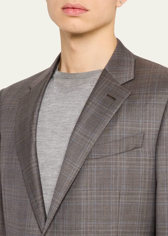 Men's Trofeo Melange Plaid Suit - Image 5