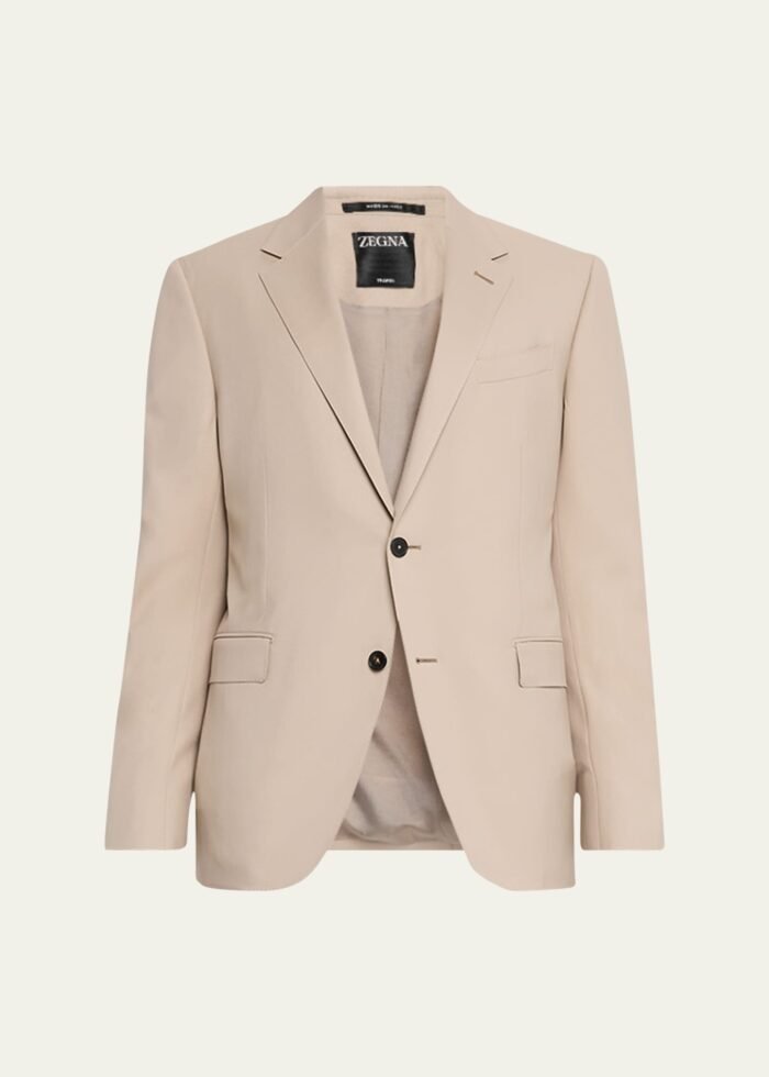 Men's Trofeo Wool Solid Suit - Image 1
