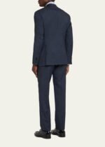 Men's Wool and Silk Chambray Two-Piece Suit - Image 3
